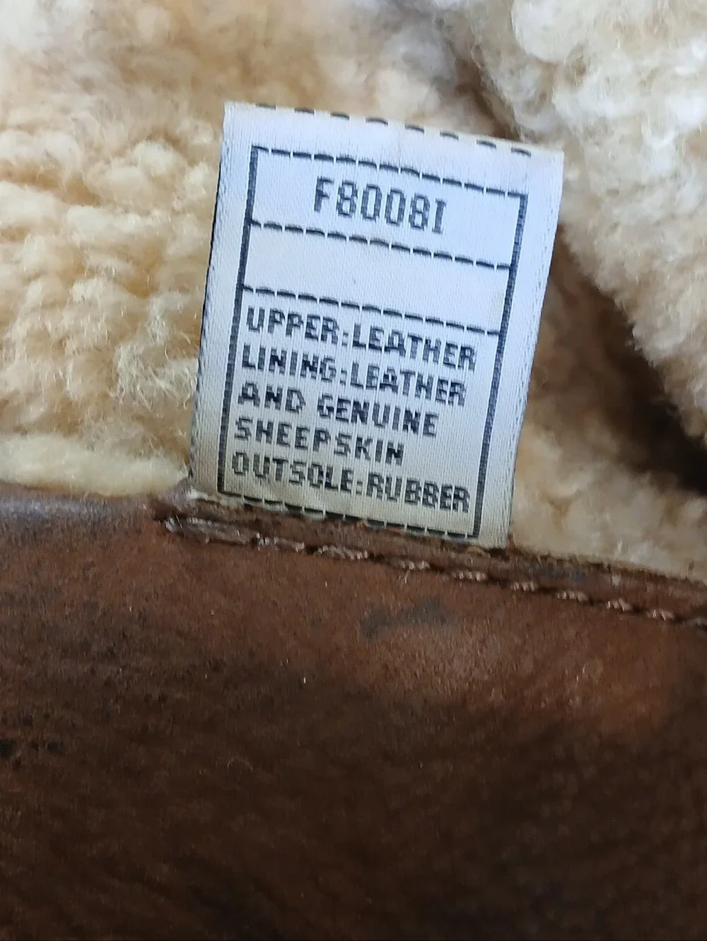 UGG Chestnut Brown Leather And Genuine Sheep Skin Lace-Up Winter Boots